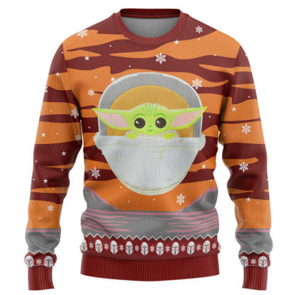 3d sw baby yoda ugly christmas edition custom ugly christmas sweater 1 3D Sw Baby Yoda Ugly Christmas Edition Custom Ugly Christmas Sweater - Image 1