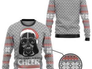 3D Sw Darth Vader Knitted Christmas Gift Ugly Christmas Sweater - Image 1