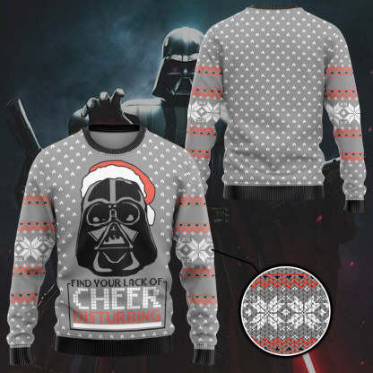 3d sw darth vader knitted christmas gift ugly christmas sweater 2 3D Sw Darth Vader Knitted Christmas Gift Ugly Christmas Sweater - Image 2