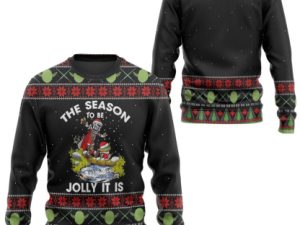 3D Sw Yoda And Mandalorian Christmas Ugly Christmas Sweater - Image 1
