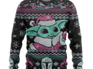 3D Sw Yoda Baby Ugly Christmas Custom Ugly Christmas Sweater - Image 1
