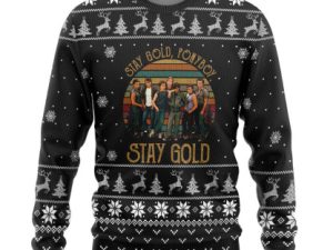 3D The Outsiders Stay Gold Ponyboy Stay Gold Custom Ugly Christmas Sweater - Image 1