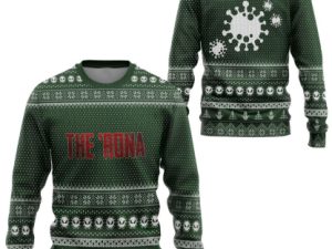 3D The Rona Virus Ugly Christmas Sweater - Image 1