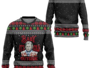 3D The Shining Baby Its Cold Outside Ugly Christmas Sweater - Image 1