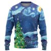 3D Van Gogh Starry Night Custom Ugly Christmas Sweater - Image 1