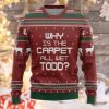 3D Why Is The Carpet All Wet Todd National Lampoon Ugly Christmas Sweater - Image 2