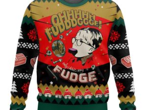A Christmas Story Fudge Ohh Fudge Ugly Christmas Sweater - Image 1