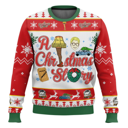 a christmas story ugly christmas sweater 1 A Christmas Story Ugly Christmas Sweater - Image 1