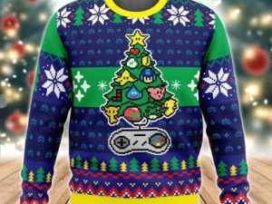 A Classic Gamer Christmas Ugly Christmas Sweater Holiday Gift - Image 1