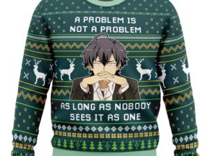 A Problem Is Not A Problem My Teen Romantic Comedy Snafu Ugly Christmas Sweater - Image 1