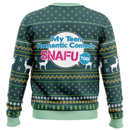 a problem is not a problem my teen romantic comedy snafu ugly christmas sweater 2 A Problem Is Not A Problem My Teen Romantic Comedy Snafu Ugly Christmas Sweater - Image 2