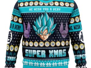 A Very Saiyan Christmas Dbz Ugly Christmas Sweater - Image 1