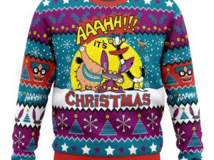 Aaahh Real Monsters Nickelodeon Ugly Christmas Sweater - Image 1