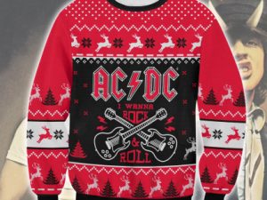 Acdc Ugly Christmas Sweater Holiday Gift - Image 1