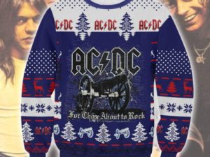 Acdc Ugly Christmas Sweater Holiday Gift Holiday Gift - Image 1