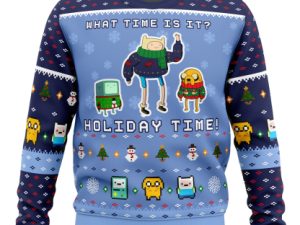 Adventure Time Christmas Time Ugly Christmas Sweater - Image 1