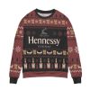 Aged French Brandy Cognac Snowflake Pattern Ugly Christmas Sweater - Image 1