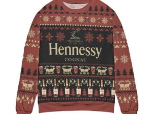 Aged French Brandy Cognac Wine Ugly Christmas Sweater - Image 1