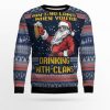 Aint No Laws When Youre Drinking With Claus Beer Ugly Christmas Sweater - Image 1