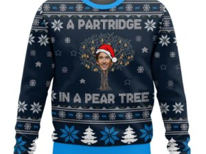 Alan Partridge In A Pear Tree Christmas Ugly Christmas Sweater - Image 1