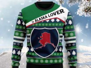 Alaska Lover Ugly Christmas Sweater Holiday Gift - Image 1