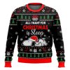 All I Want For Christmas Is Sleep Snoopy Snoopy Ugly Christmas Sweater - Image 1