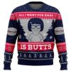 All I Want For Xmas Is Butts Bobs Burgers Ugly Christmas Sweater - Image 1