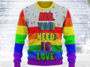 All You Need Is Love Lgbt Ugly Christmas Sweater - Image 1