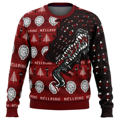 alucard restraint release hellsing ugly christmas sweater 1 Alucard Restraint Release Hellsing Ugly Christmas Sweater - Image 1