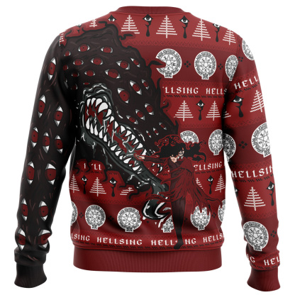 alucard restraint release hellsing ugly christmas sweater 2 Alucard Restraint Release Hellsing Ugly Christmas Sweater - Image 2