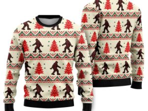 Amazing Bigfoot Ugly Christmas Sweater - Image 1