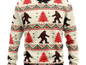 Amazing Bigfoot Ugly Christmas Sweater Holiday Gift - Image 1