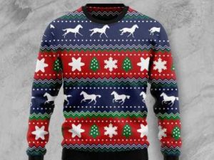 Amazing Horses Ugly Christmas Sweater - Image 1