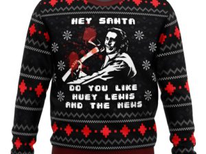 American Santa American Psycho Ugly Christmas Sweater - Image 1