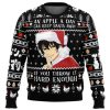 An Apple A Day Can Keep Santa Away Ugly Christmas Sweater - Image 1
