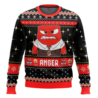 anger inside out ugly christmas sweater 1 Anger Inside Out Ugly Christmas Sweater - Image 1