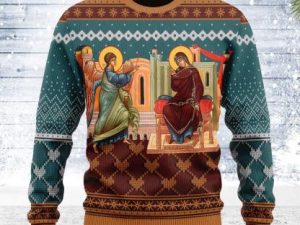 Annunciation Of The Mother Of God Ugly Christmas Sweater - Image 1