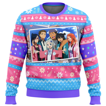 anohana anohana the flower we saw that day ugly christmas sweater 1 Anohana Anohana The Flower We Saw That Day Ugly Christmas Sweater - Image 1