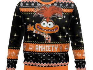 Anxiety Inside Out Ugly Christmas Sweater - Image 1