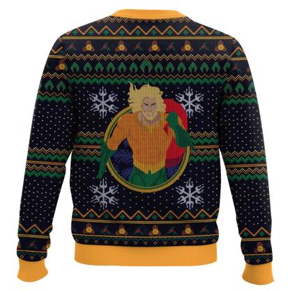 aquaman comics ugly christmas sweater 2 Aquaman Comics Ugly Christmas Sweater - Image 2