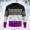 Asexual Pride Flag Ugly Christmas Sweater - Image 1
