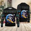 Astronauts Surf On A Surfboard In Space Ugly Christmas Sweater - Image 2