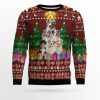 Australian Shepherd Pine Tree Ugly Christmas Sweater - Image 1