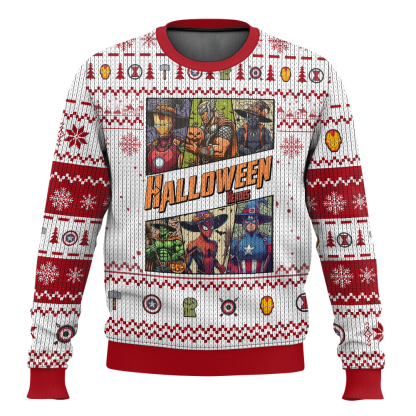 avengers ugly christmas sweater holiday gift 1 Avengers Ugly Christmas Sweater Holiday Gift - Image 1