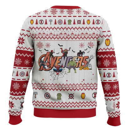 avengers ugly christmas sweater holiday gift 2 Avengers Ugly Christmas Sweater Holiday Gift - Image 2