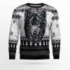 Awesome Wolf Ugly Christmas Sweater Holiday Gift - Image 1