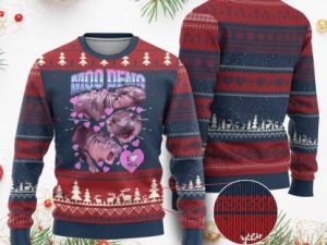 Baby Hippo Ugly Christmas Sweater I Love Moo Deng I Heart You Cute - Image 1