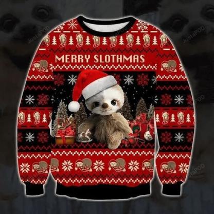 baby sloth 3d sweater ugly christmas sweater 1 Baby Sloth 3D Sweater Ugly Christmas Sweater - Image 1