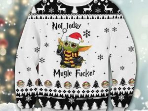 Baby Yoda Muggle Fucker Ugly Christmas Sweater - Image 1