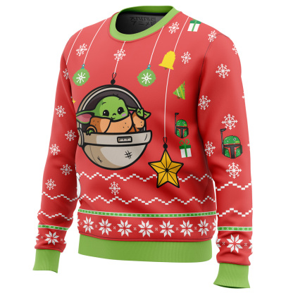 baby yoda ugly christmas sweater 2 Baby Yoda Ugly Christmas Sweater - Image 2